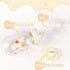 JIZHI Reborn Baby Doll Bottle and Magnetic Pacifier Set, Baby Doll Accessories for Reborn Baby Dolls, Pretend Play Feeding Toy Kids Gift (Yellow)...
