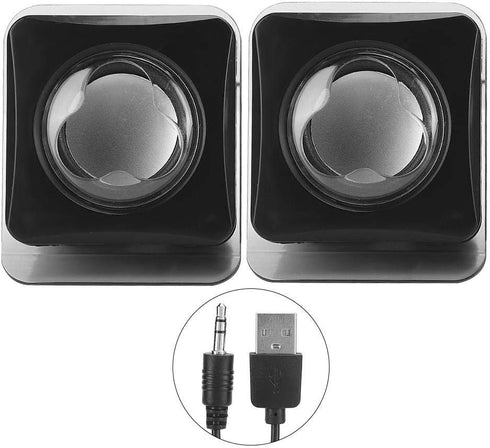 Computer Speakers for Desktop PC Laptop Mac, USB 2.0 Mini Wired Combination Speaker Dual Stereo Clear Speaker System with Volume Control...