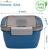 Freshmage Salad Lunch Container To Go, 52-oz Salad Bowls with 3 Compartments, Salad Dressings Container for Salad Toppings, Snacks, Men, Women (Bl...