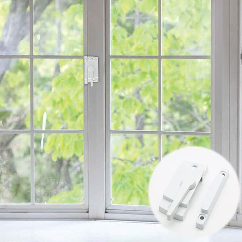 2 Pack Cam Action Window Sash Locks for Double Hung Windows, White Sash Window Locks for Vertical & Horizontal Sliding Windows...