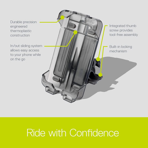 Premium Bike Phone Mount by Delta Cycle - Bicycle Smartphone Holder Adjusts to Any Handlebar & Fits Any Phone or iPhones - Easily Accessible On Th...