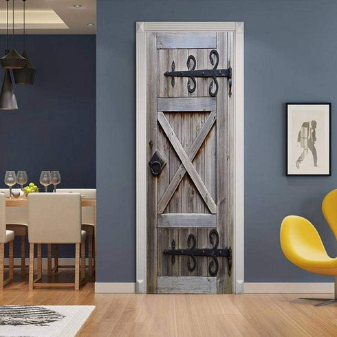 3D Door Sticker Wall Decals Mural Wallpaper, Waterproof and Moisture-Proof DIY Environmentally Friendly self-Adhesive PVC Door Decal, Used for Dor...