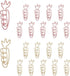 Carrot Shape 20pcs Paper Clips with Clear Box, Rose Gold and Yellow Gold, Funny Cute Paperclips Bookmarks Planner Clips for Fun Office Supplies Sc...