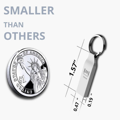 MOSDART 128GB Metal USB 2.0 Flash Drive 2 Pack exFAT Thumb Drives with Keychain 128 GB Waterproof Jump Drive 128G Memory Stick for Data Storage an...