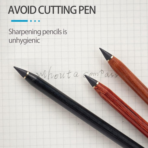 3 PCS Inkless Everlasting sandalwood Pencil,Everlasting Pencil with 3 pcs Replacement Nibs, Infinite Pencil, Unlimited Writing Pencil,Eternal for ...