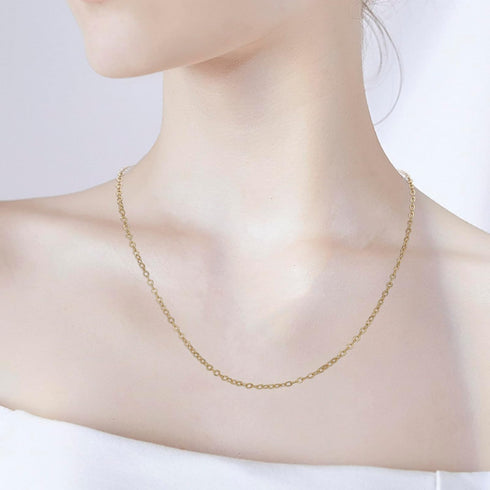 16.4 Feet Necklace Chains for Jewelry Making, Gold Plated Solid Brass Bulk for DIY Necklace Pendant Extender Link Supplies...