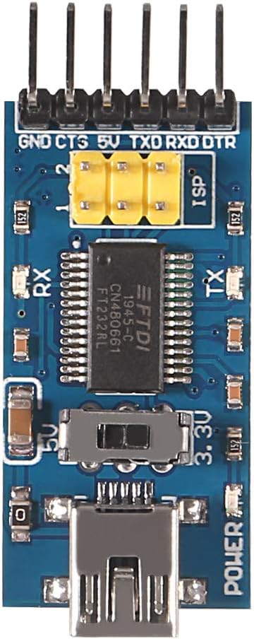 2PCS FT232RL FTDI Mini USB to TTL Serial Converter Adapter Module (Blue)...