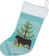 Caroline's Treasures BB9195CS Black Angus Cow Christmas Christmas Stocking, Teal Fireplace Hanging Stockings Christmas Season Party Decor Family H...