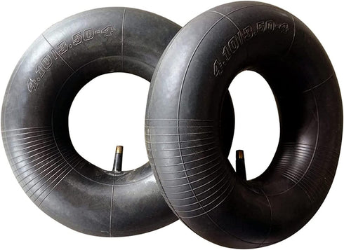 2Pcs 4.10/3.50-4" Wheelbarrow Inner Tubes with TR13 Straight Valve Stem for 4" Hand Truck, Hand Cart, Garden Cart, Lawn Mower...