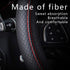 Car Steering Wheel Cover, Leather Car Steering Wheel Cover, Anti Slip Steering Wheel Cover, 15Inch Universal Stretchy Steering Wheel Protector Com...