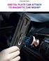TJS Phone Case Compatible with Samsung Galaxy J7, Metal Ring Magnetic Support Protector Cover (Blue)...