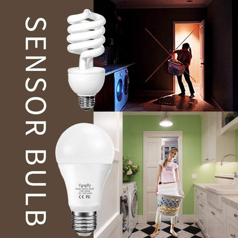 Vgogfly Radar Motion Sensor Light Bulbs A19 100W Equivalent 120V 13W Motion Detector Auto Activated Dusk to Dawn Security Outdoor Porch Lights LED...