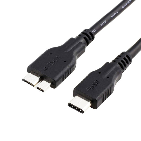 QCEs External Hard Drive Cable to USB C 3.3FT for WD My Passport, Western Digital, Seagate, Toshiba, Canvio Compatible with iPhone 16/15, MacBook,...