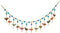 Door Hanging Bandhanwar Sky Blue Beads with Multiple Cloth Birds Hanging...