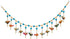 Door Hanging Bandhanwar Sky Blue Beads with Multiple Cloth Birds Hanging...
