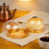 EchoDone 50 Set Clear Plastic Mini Cupcake Boxes Muffin Pod Dome Muffin Single Container Box Wedding Birthday Boxes (Gold)...