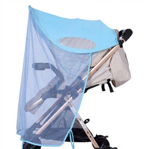 Universal Stroller Sunshade Canopy with Mosquito Net Insect Shield Netting Anti-UV Baby Stroller Sun Visor Infant Carriage Trolley Parasols Canopy...