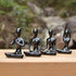 OwMell Lot of 4 Meditation Yoga Pose Statue Figurine Ceramic Yoga Figure Set Decor - Black...