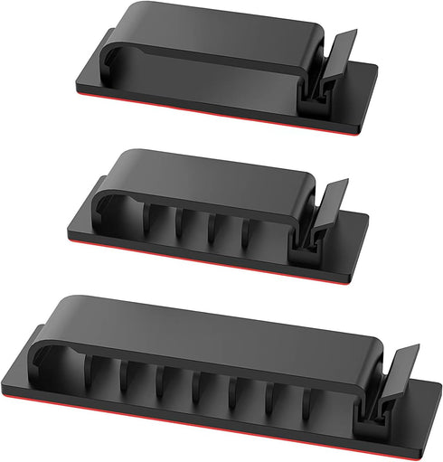Cable Management Clips, 20Pcs Cable Organizers Wire Clips Cord Holder for TV PC Ethernet Cable Desk Home Office (Black)...