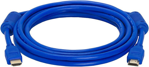 Cmple - HDMI Cable 10FT High Speed HDTV Ultra-HD (UHD) 3D, 4K @60Hz, 18Gbps 28AWG HDMI Cord Audio Return 10 Feet Blue...