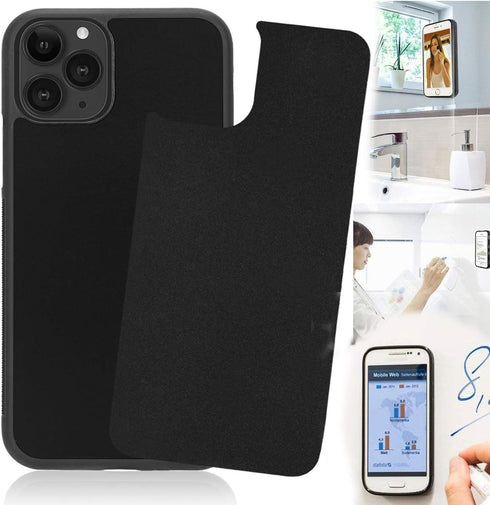 Anti Gravity iPhone 11 Pro Case, Sticky Selfie Suction Black Anti Gravity Phone Case for iPhone 11 Pro 5.8 inch Stick on Smooth Flat Surface Magic...