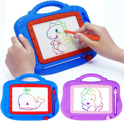 Magnetic Drawing Board for Toddlers,2 Pack Travel Size Toddler Toys Color Sketch Graffiti Board and Erasable Sketching Pad,Holiday Birthday Gifts ...