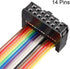uxcell IDC Rainbow Wire Flat Ribbon Cable 14P D-type FC/FC Connector 2.54mm Pitch 1m/39.3inch Length...