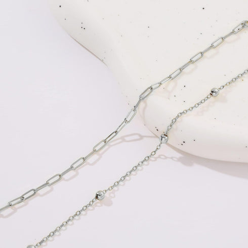 Silver Anklet Bracelets for Women Gold Layered Glitter Waterproof Anklet Set Waterproof Cuban Link Anklets Set Simple Chain Anklets Set Gifts for ...