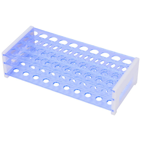 stonylab Test Tube Rack, 3-Tier Detachable Blue Plastic Test Tube Rack Tube Holder Stand Rack for Laboratory Scientific Experiments, 45/64 inch 40...