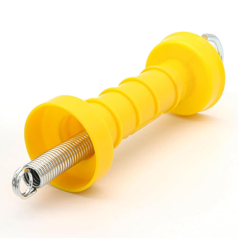 Electric Fence Spring Gate Handle Set with Insulators and Anchor, Yellow (MB2Pcs+4B)...