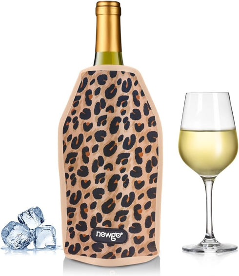 NEWGO Wine Cooler Sleeve Reusable Wine Bottle Cooler Flexible Wine Ice Pack Sleeve Keep Wine Cool and Refreshing for Standard Size Bottles for Red...