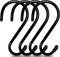 4 Pack Large S Hooks for Hanging Heavy Duty, 6 inch Non Slip Vinyl Coated Metal Closet S Hooks for Hanging Kitchen Utensil Pot Pan Cups Clothes Je...