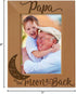 KATE POSH Papa I Love You to the Moon and Back Natural Wood Engraved Picture Frame. Best Grandpa Ever, Father's Day, Papa Gifts for Birthday, from...