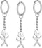 Junkin 3 Pcs Stainless Steel Funny Doodle Keychain 2024 Graduation Keychain Gifts Friendship Jewelry Women Men(Silver)...