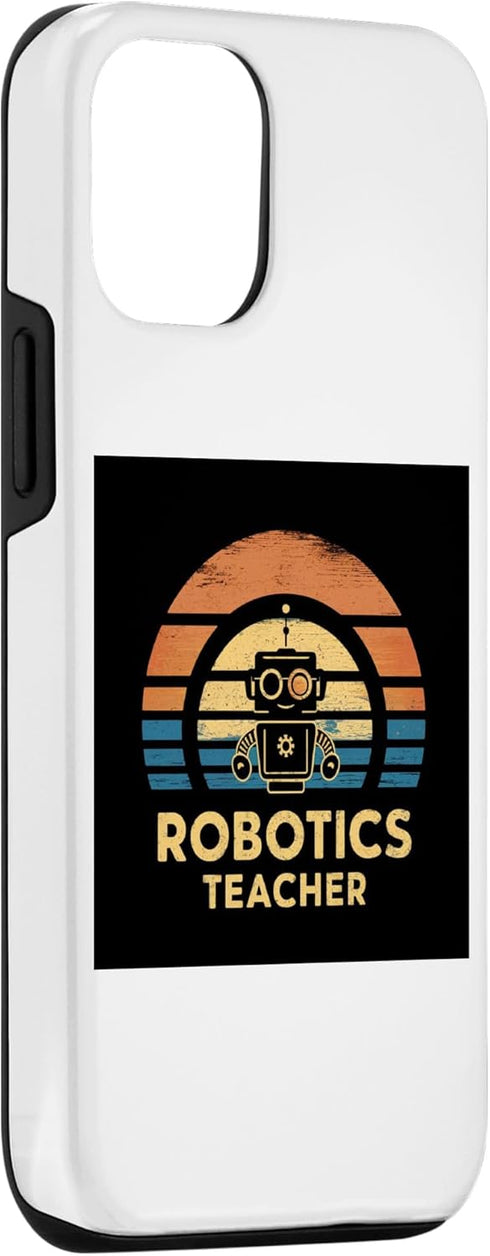 iPhone 14 Robotics Teacher Stem School Vintage Cute Robot Stem Tee Case...