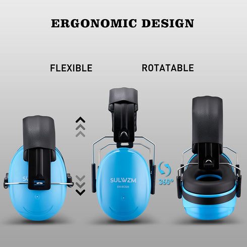 Hearing Protection Ear Muffs,NRR 28db Noise Cancelling for Shooting, Mowing, Construction,Blue...