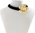 Boho Gold Flower Floral Pearl Black Choker Necklace for Women,Y2k Denim Rose Flower Choker Pearl Velet Choker Pendant Collar Trendy Jewelry...