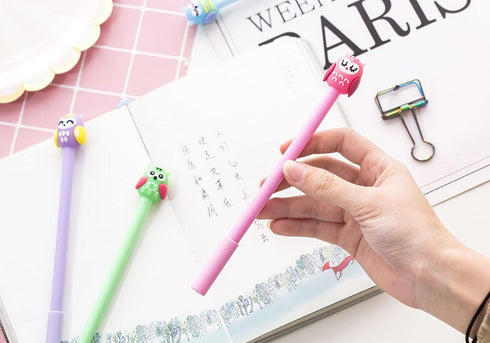 Cartoon Animal Pens Ink Pens Gel Pen Writing Pens Neutral Pens School Office Supplies Kids Gifts 0.5mm Ball Point cone pen,8Pack...