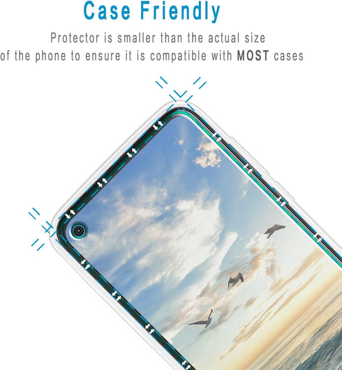 HPTech (2-Pack) Compatible for Moto G Power 2021 Tempered Glass Screen Protector, 9H Hardness, Cutout Camera Hole, HD Clear Case Friendly...