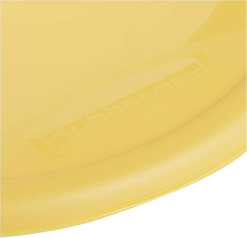 Rubbermaid Commercial Lid, for Round Food Storage Container, Yellow, Fits 12-22 Qt. Containers...