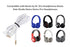 Solo 2 3 HD Replacement Headphone Audio Cable, Compatible with Beats by Dr. Dre Headphones Beats Solo Studio Detox Detox Pro Headphones 3.5mm Male...