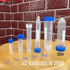 10 Piece 10ml Transparent Plastic Vial Tube with Screw Caps, Graduated Leakproof Aquarium Water Test Tube Replacement Sample Vial Holder Container...