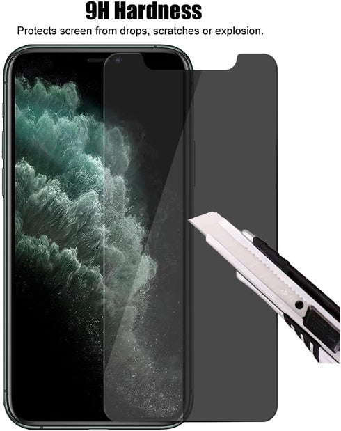 3 Pack Privacy Screen Protector For iPhone XS Max (6.5") / iPhone 11 Pro Max (6.5") Anti Spy Private Tempered Glass...