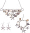 PH PandaHall 3 IN 1 Fashion Sea Shell Starfish Faux Pearl Collar Bib Statement Chunky Mermaid Tail Necklace Bracelet and Earrings Mermaid Costume ...