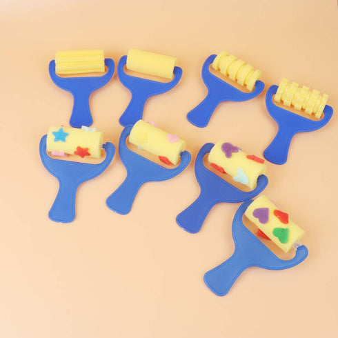 STOBOK Drawing Sponge Roller Brush Kids Paint Graffiti DIY Tool Sponge Brush,8 Pieces...