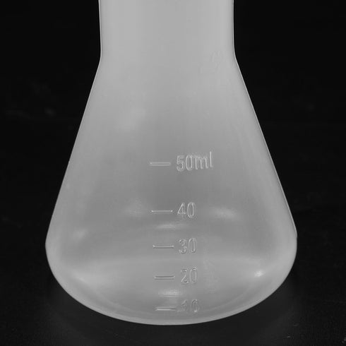 PATIKIL 50ml Plastic Erlenmeyer Flask, 1 Pack Wide Mouth Conical Flask for Laboratory, Clear...