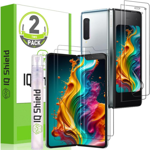IQShield Screen Protector Compatible with Samsung Galaxy Z Fold 4 (2-Pack) Anti-Bubble Clear TPU Film...
