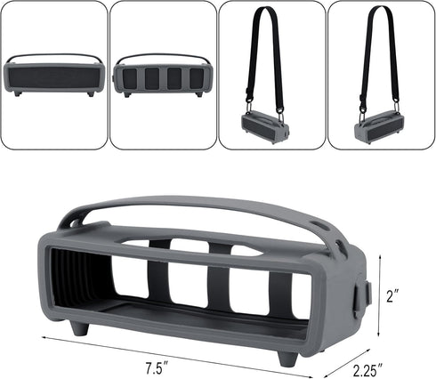 TXEsign Silicone Case Cover for Bose SoundLink Mini/Mini II Bluetooth Portable Speaker, Travel Carrying Protective Pouch w Shoulder Strap Handle A...