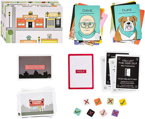 Ridley's Ridley’s Who Let The Dog Out? Card Game – Fun Collaborative Family Game for 4-8 Players, Ages 10+ – Instructions Included – Strategy Card...