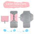 Portable Changing Pad for Baby, Compact Waterproof Diaper Mat with Built-in Cushion, Pink...